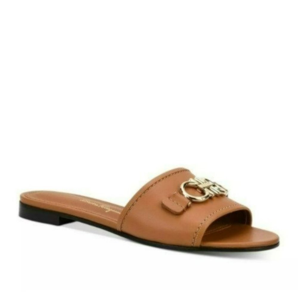 Salvatore Ferragamo Rhodes Slip On Sandals-8 - Picture 1 of 8